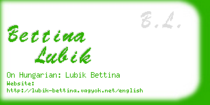 bettina lubik business card